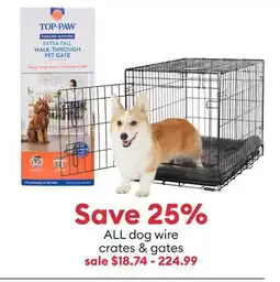 Petsmart Save 25% ALL dog wire crates & gates offer