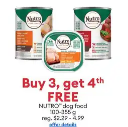 Petsmart Buy 3, get 4th FREE NUTRO dog food offer