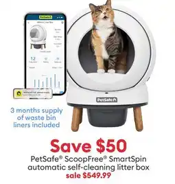 Petsmart Save $50 Petsafe ScoopFree SmartSpin automatic self-cleaning litter box offer