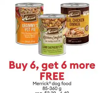 Petsmart Buy 6, get 6 more FREE Merrick dog food offer