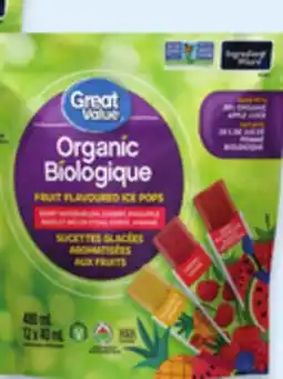 Walmart Great Value Organic Fruit-Flavoured Ice Pops offer