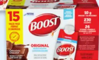 Walmart Boost Original Chocolate or Vanilla Meal Replacement Drinks offer