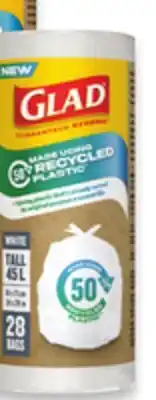 Walmart Glad White Garbage Bags offer