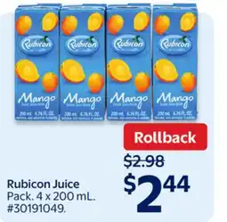 Walmart Rubicon Juice offer