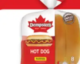 Walmart Dempster's Hot Dog Buns 8-Pack offer
