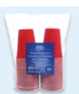 Walmart Great Value Red or Coloured 16-02. or Clear 15—oz. Plastic Party Cups offer