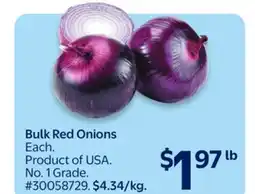 Walmart Bulk Red Onions offer