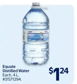 Walmart Equate Distilled Water offer