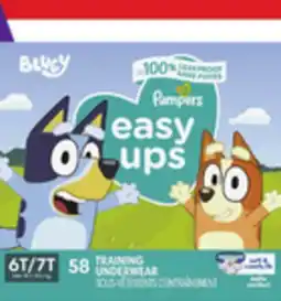 Walmart Pampers Giant Pack Easy Ups Training Pants offer