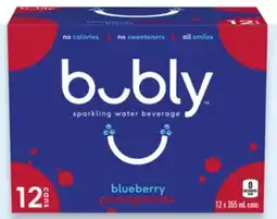 Walmart bubly Blackberry, Lime, Raspberry or Blueberry Pomegranate Sparkling Water Beverage offer
