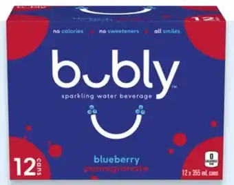 Walmart bubly Blackberry, Lime, Raspberry or Blueberry Pomegranate Sparkling Water Beverage offer