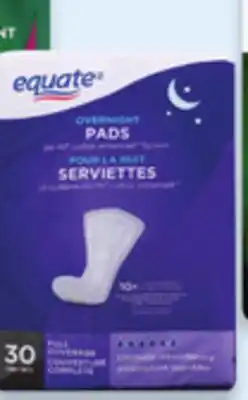 Walmart Equate Incontinence Pads or Underwear offer