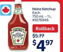 Walmart Heinz Ketchup offer