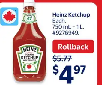 Walmart Heinz Ketchup offer