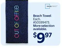 Walmart Mainstays Beach Towel offer