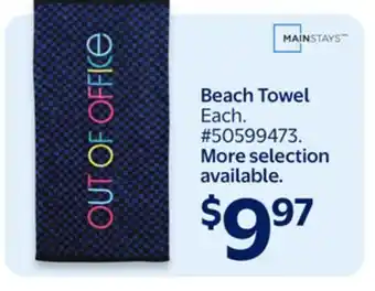 Walmart Mainstays Beach Towel offer