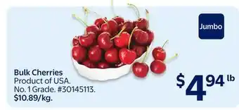 Walmart Bulk Cherries offer