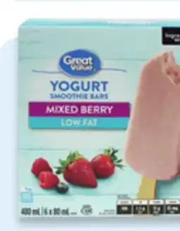 Walmart Great Value Smoothie Yogurt Bars offer