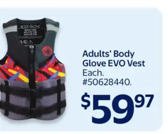 Walmart Adult's Body Glove EVO Vest offer