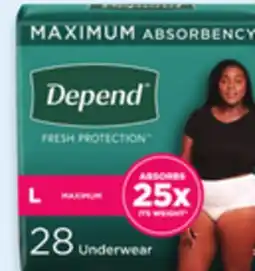 Walmart Depend Incontinence Products offer