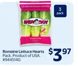 Walmart Romaine Lettuce Hearts offer
