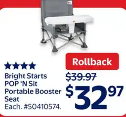 Walmart Bright Starts POP 'N Sit Portable Booster Seat offer