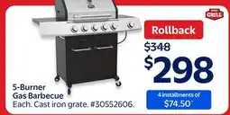 Walmart 5-Burner Gas Barbecue offer