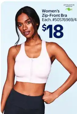 Walmart Women's Zip-Front Bra offer