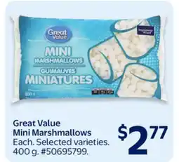 Walmart Great Value Mini Marshmallows offer