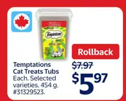 Walmart Temptations Cat Treats Tubs offer