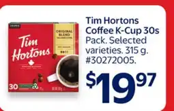 Walmart Tim Hortons Coffee K-Cup 30s offer