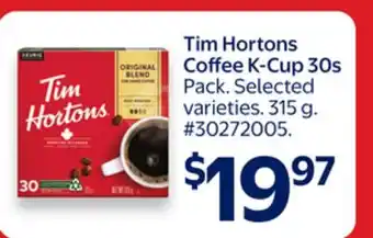 Walmart Tim Hortons Coffee K-Cup 30s offer