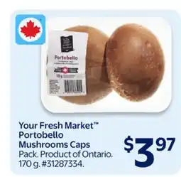 Walmart Your Fresh Market Portobello Mushrooms Caps offer