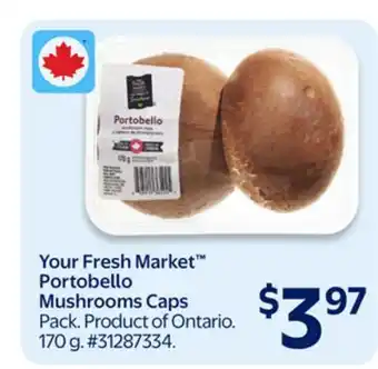 Walmart Your Fresh Market Portobello Mushrooms Caps offer
