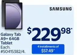 Walmart Galaxy Tab A9+ 64GB Tablet offer
