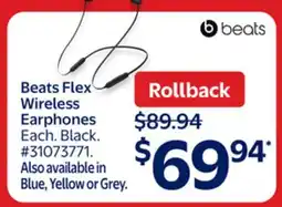 Walmart Beats Flex Wireless Earphones offer