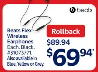 Walmart Beats Flex Wireless Earphones offer