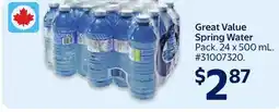 Walmart Great Value Spring Water offer