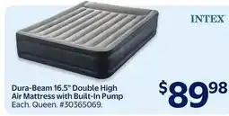 Walmart Dura-Beam 16.5 Double High Air Mattress with Built-In Pump offer
