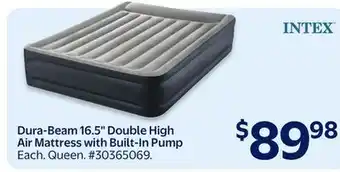 Walmart Dura-Beam 16.5 Double High Air Mattress with Built-In Pump offer