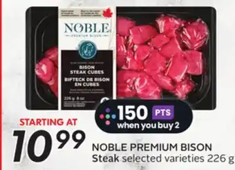 Sobeys NOBLE PREMIUM BISON Steak offer