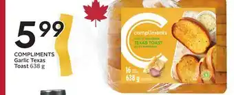Sobeys COMPLIMENTS Garlic Texas Toast offer