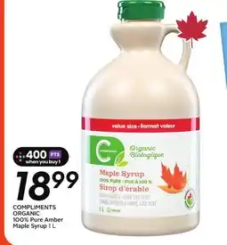 Sobeys COMPLIMENTS ORGANIC 100% Pure Amber Maple Syrup offer