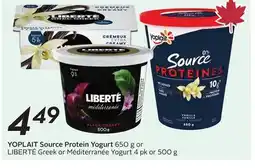 Sobeys YOPLAIT Source Protein Yogurt offer