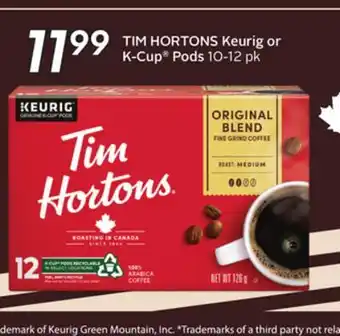 Sobeys TIM HORTONS Keurig or K-Cup Pods offer