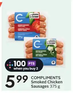 Sobeys COMPLIMENTS Smoked Chicken Sausages offer