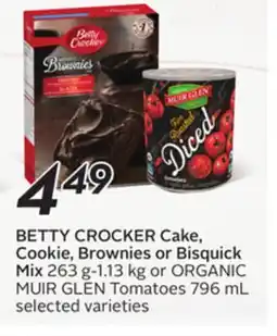 Sobeys BETTY CROCKER Cake, Cookie, Brownies or Bisquick Mix offer