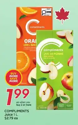 Sobeys COMPLIMENTS Juice offer