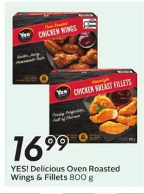 Sobeys YES! Delicious Oven Roasted Wings & Fillets offer
