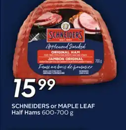 Sobeys SCHNEIDERS or MAPLE LEAF Half Hams offer
